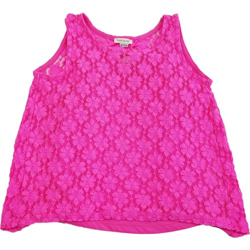 Virágos pink csipke felső (140)