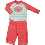 Kagylós menta-korall úszóruha szett (92)