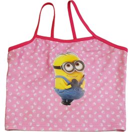 Minionos rózsaszín fürdőruha felső (134-140)