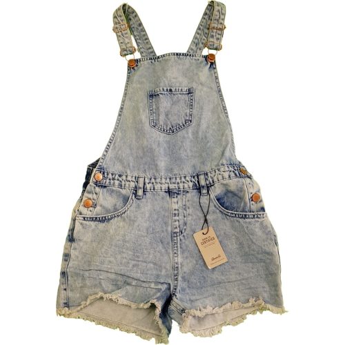 Világoskék kantáros farmershort (158)