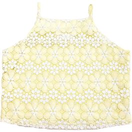 Csipkevirágos sárga top (158-164)