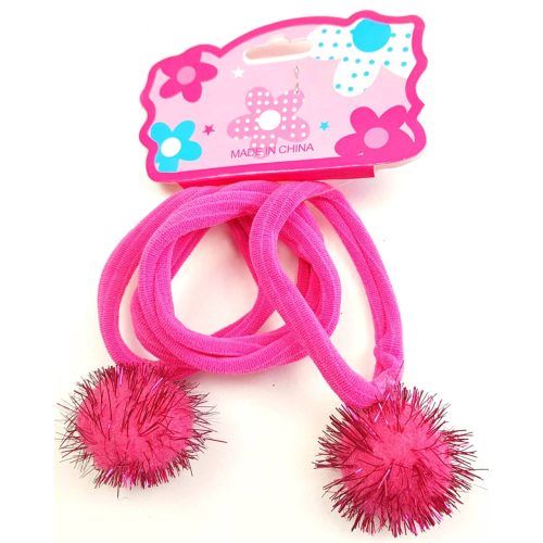 Pom-pom pink hajgumi szett ÚJ