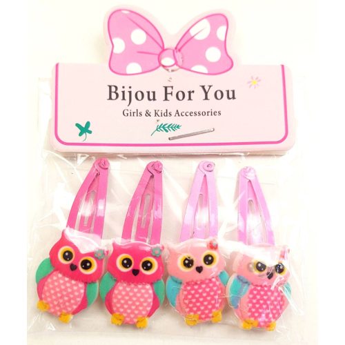 Baglyos pink hajcsat szett ÚJ