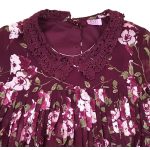 Rózsás padlizsán ruha (146)