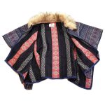 Mintás sötétkék poncsó (140)