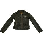 Sötétbarna női bőrkabát - S