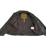 Sötétbarna női bőrkabát - S