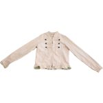 Rózsaszín csíkos kabát (152)