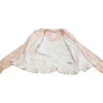 Rózsaszín csíkos kabát (152)