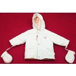 Feliratos világoskék téli kabát (80)