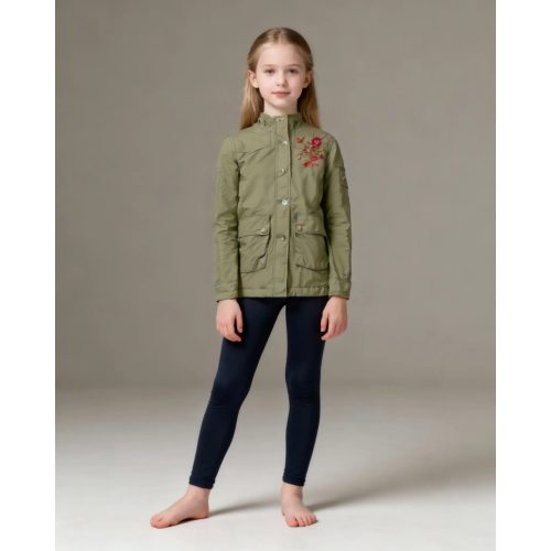 Mills virágos lányka kabát - 164-170 (ÚJ)