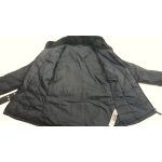 Szőrmegalléros fekete kabát (116)