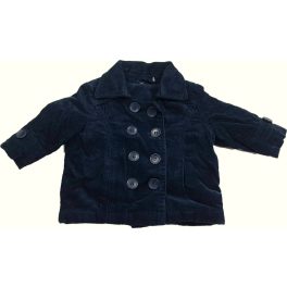 Sötétkék mikrokord kabát (62)
