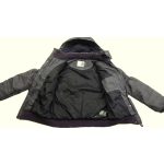 Kockás szürkéslila télikabát (146-152)