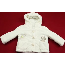 Baglyos ekrü plüss kabát (80)