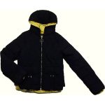 Csatos zsebes fekete kabát (146-152)