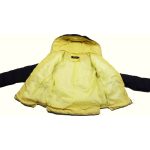 Csatos zsebes fekete kabát (146-152)