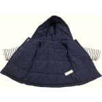 Sötétkék csíkos fehér kabát (86-92)