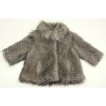 F&F barna műszőrme kabát (140)