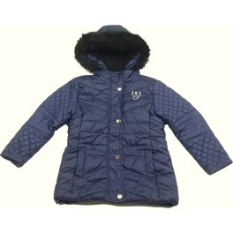 Sötétkék steppelt télikabát (98)