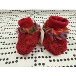 Puha sötétpiros kocsicipő - 68-74 (ÚJ)