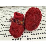 Puha sötétpiros kocsicipő - 68-74 (ÚJ)