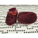 Puha bordó kocsicipő - 74-80 (ÚJ)