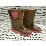 Párducmintás kislány gumicsizma - 24